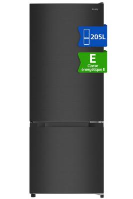 CHIQ R&eacute;frig&eacute;rateur cong&eacute;lateur en bas FBM205L42, 205 litres,acier noir, low frost, 39dB