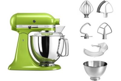 KITCHENAID Robot p&acirc;tissier  Artisan 5KSM175PSEGA 300 W Vert Pomme 