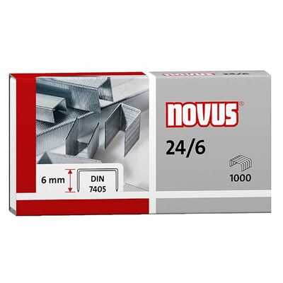 SCHNEIDER NOVUS Novus Agrafes 24/6 Din, Zingu&eacute;, Contenu: 1000 Pi&egrave;ces (040-0158)