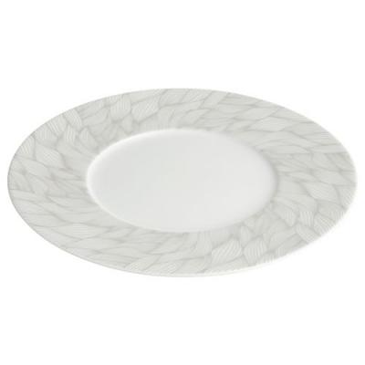 SECRET DE GOURMET  - Assiette &agrave; dessert Feuille - Blanc