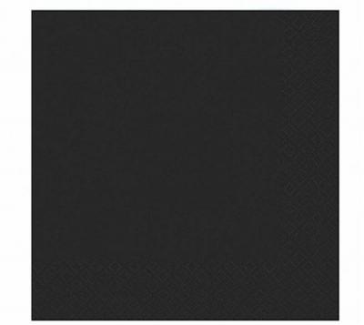 GENERIQUE DUNI - 20 Serviettes ouate 33x33cm 3 plis Noir