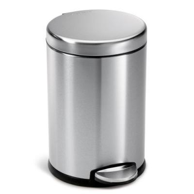SIMPLEHUMAN  Poubelle &agrave; p&eacute;dale ronde 4.5 L Bross&eacute; CW1852CB