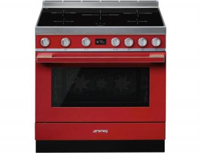 SMEG 90cm INDUCTION ROUGE - CPF9IPR