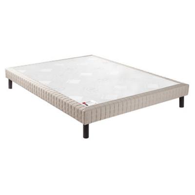 EPEDA Sommier  Nature Ferme - Jean Gris Fonc&eacute; 200x200 avec 2 sommiers