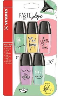  Stabilo 5 mini surligneurs boss minipastellove STA4006381514514