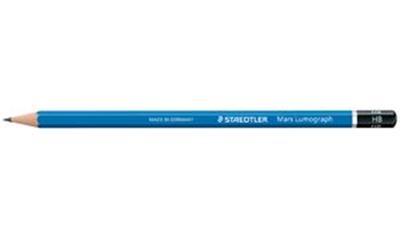 STAEDTLER Crayon &agrave; papier  Lumograph 100 Crayon 2B mine l&eacute;gerement grasse trac&eacute; un peu fonc&eacute; 
