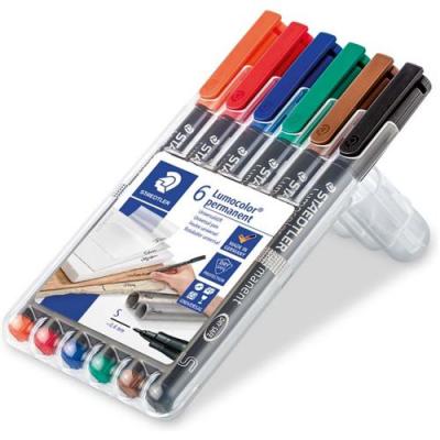 STAEDTLER  Marqueur permanent 313S Lumocolor, &eacute;tui de 6