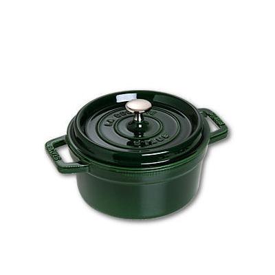 STAUB Cocotte Fonte Emaill&eacute;e Ronde Basilic 22cm - 2,60L
