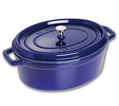 STAUB  fonte - 1102991 - cocotte - ovale - majolique bleu b265 - 29 cm