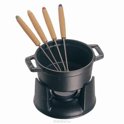 STAUB  La fondue Service &agrave; 10 cm, Noir