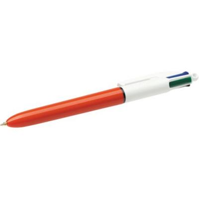 BIC Stylo Bille  4 Couleurs R&eacute;tractable - Pointe 08 Mm