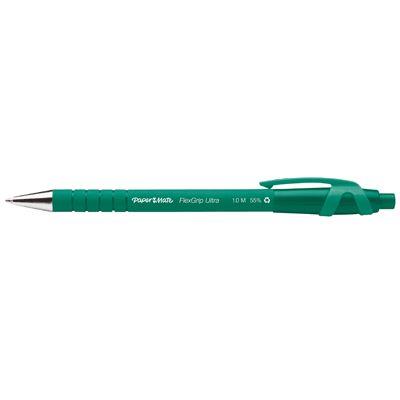 PAPERMATE PAPER:MATE - stylo &agrave; bille FlexGrip Ultra, couleur d'&eacute;criture, Vert