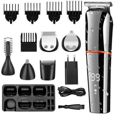 SURKER Tondeuse Cheveux Professionnelle Tondeuse Barbe Pour Hommes Tondeuse de Pr&eacute;cision Imperm&eacute;able Multifonctionnele 6 en 1 