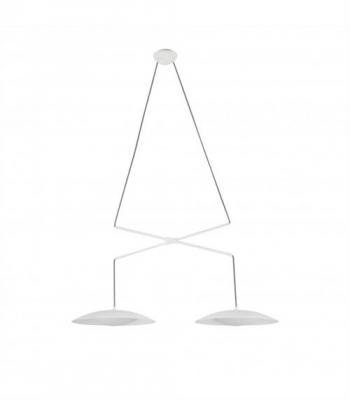 FARO BARCELONA Faro Slim - Barre De Suspension &Agrave; 2 Ampoules Del, Blanc