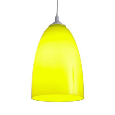 LUSSIOL Suspension conique en verre translucide diam&egrave;tre 16cm ogive
