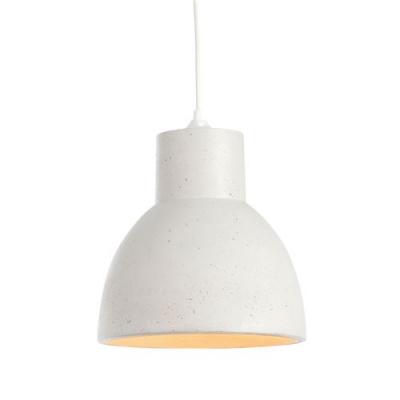LUSSIOL  Suspension effet b&eacute;ton  STUDIO BLOCK &Oslash; 25 cm Blanc