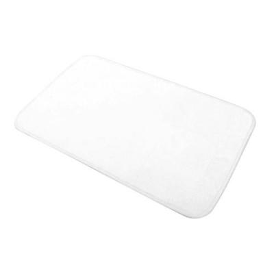 DOUCEUR D INTERIEUR Tapis de bain 45 x 75 cm microfibre unie vitamine Blanc