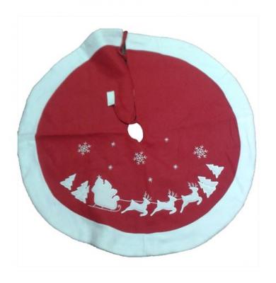 AC DECO Tapis pour Sapin Traineau 90cm Rouge & Blanc