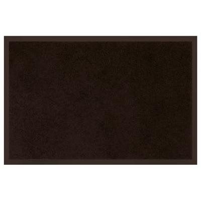 PARIS PRIX Tapis d'entree rectangle 40 x 60 cm anti-poussiere uni telio Noir