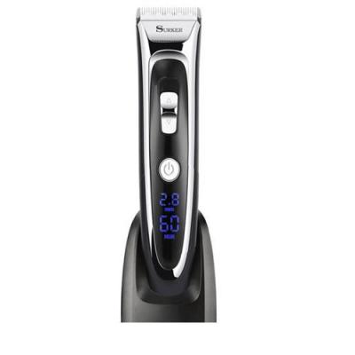  Tondeuse &agrave; Cheveux et Barbe Professionnelle Electrique Pour Homme,Sans Fil, Rechargeable, Ecran LCD Noir 