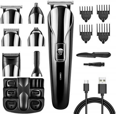 ALLBIZ Tondeuse Electrique Professionnelle Etanche Homme pour Barbe / Cheveux / Poils du Corps / Jambes / Aisselles / Bras / Oreilles / Nez 