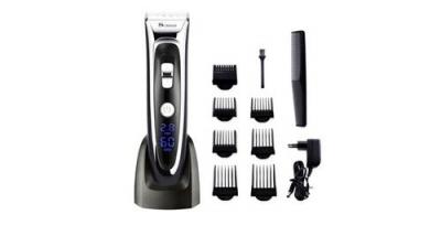 SWISSANT Tondeuse cheveux professionnelle tondeuse barbe electrique avec ecran lcd sans fil rechargeable avec 7 sabots pour enfants adultes p 