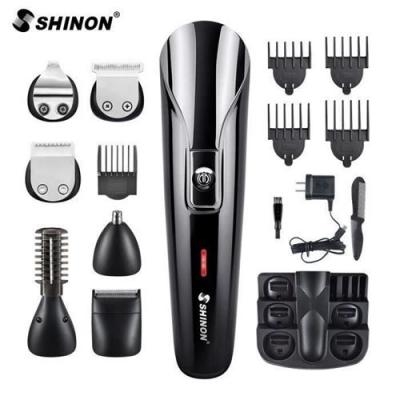 GENERIQUE Tondeuse Cheveux Professionnelle Tondeuse Barbe- multifonction 6 en 1 Tondeuse Barbe Electrique Sans Fil Rechargeable 