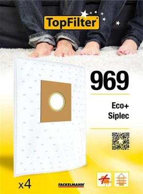 TOPFILTER Lot de 4 sacs aspirateur Eco+ et Siplec L 501  Premium ref. 64969