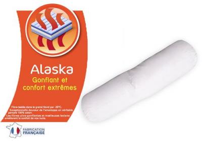 BLEU CALIN Bleu C&acirc;lin Traversin Ferme Confort Alaska, Enveloppe percale de polycoton, 140 cm