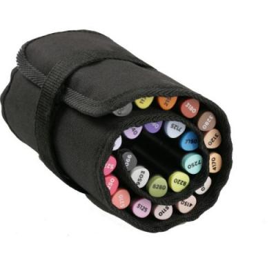 GRAPH IT GRAPH'IT Trousse ROLL & GO pour 24 marqueurs GI00053, Black