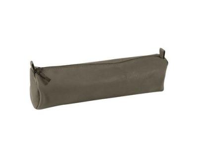 CLAIREFONTAINE Trousse ronde en cuir  RDC8 Gris