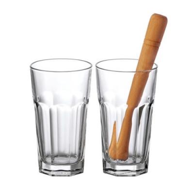 LEONARDO GLASKOCH Verre &agrave; mojito avec pilon - 55cl - Lot de 2 ROCK 