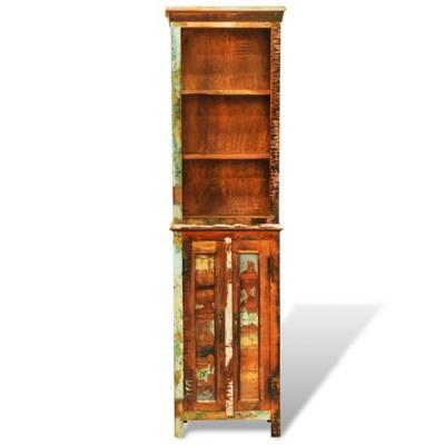 Biblioth&egrave;que bois massif de r&eacute;cup&eacute;ration vintage