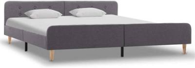 Cadre de lit Gris clair Tissu 180 x 200 cm 