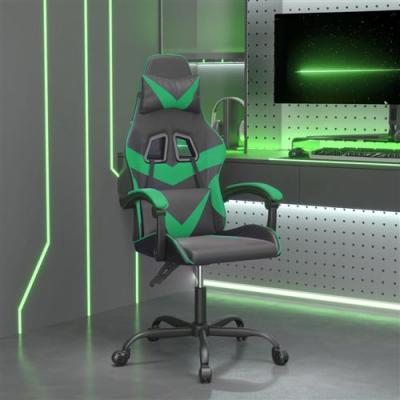 VIDAXL  chaise de jeu noir et vert similicuir