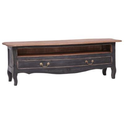 VIDAXL Meuble tv 120 x 30 x 40 cm noir bois de r&eacute;cup&eacute;ration massif