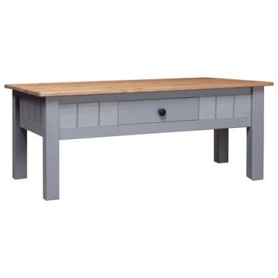 Table basse Gris 100x60x45 cm Pin massif Assortiment Panama