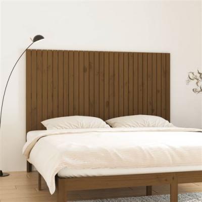 VIDAXL  t&ecirc;te de lit murale marron miel 185x3x110 cm bois massif de pin