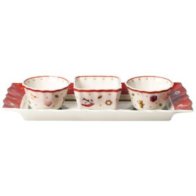 VILLEROY&BOCH Villeroy & Boch Coupe, Blanc / Multicolore, Ensemble de 4 pi&egrave;ces