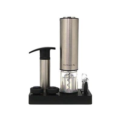 VINBOUQUET Vin bouquet fi 002 set - set tire-bouchon &eacute;lectrique deluxe avec pompe, deux bouchons et coupeur 