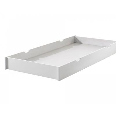 Vipack Erik Tiroir lit gigogne en bois laqu blanc L199 x H18,5 x P94 cm
