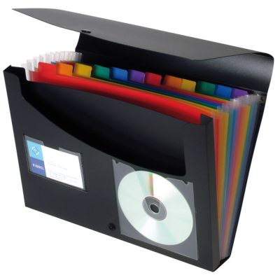 VIQUEL Trieur extensible Rainbow Class -  - 12 compartiments - Noir
