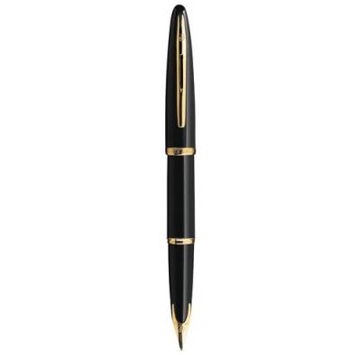 WATERMAN  Car&egrave;ne: Stylo Plume Laque Noire Gt, Plume Taille Moyenne