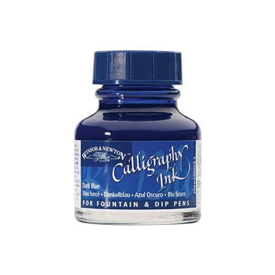 WINSOR & NEWTON Winsor & Newton Bouteille d'encre pour calligraphie 30ml - Bleu Fonc&eacute;