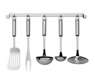 WMF  1871529990 Set de 6 &Eacute;cumoires, Acier Inoxydable, Argent, 41,6 x 35,5 x 9 cm