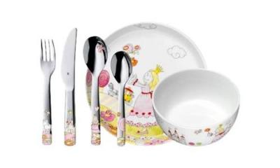 WMF  princesse anneli cromargan ensemble de vaisselle pour enfant, multicolore, 6 pi&egrave;ces