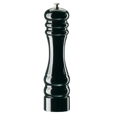 ZASSENHAUS  Berlin Moulin &agrave; poivre H&ecirc;tre laqu&eacute; Finition noir brillant 24 cm