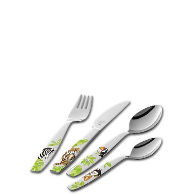 Zwilling kinderbesteck jungle edelstahl 4teilig