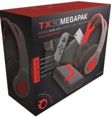 FIB RMS BE Casque Gamer Gioteck TX30 Megapack pour Nintendo Switch - Rouge
