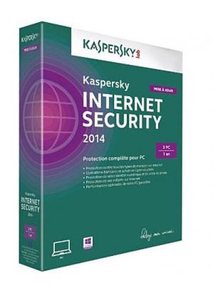 KASPERSKY LAB Kaspersky Internet Security 2014 Version Mise &agrave; Jour 1 An 3 Postes PC 